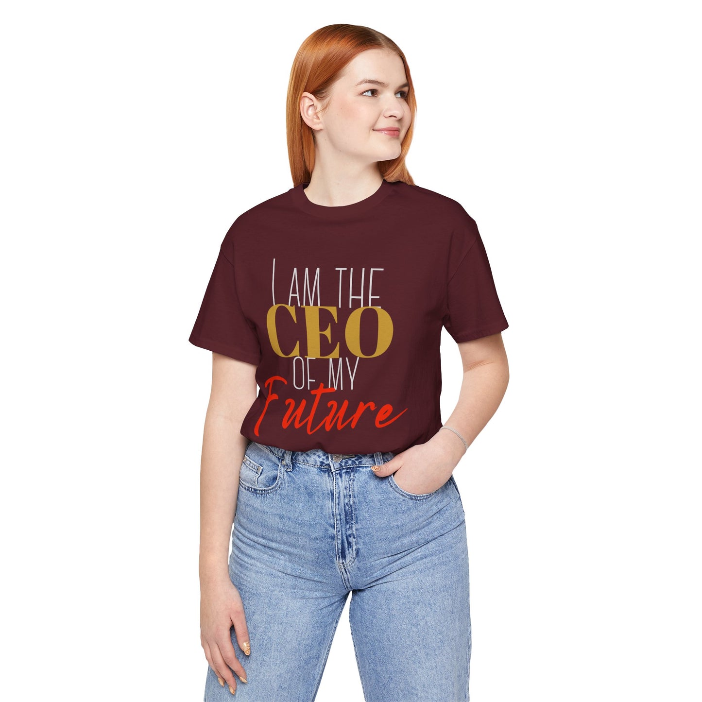 CEO of my future Unisex Jersey Short Sleeve Tee (white print )