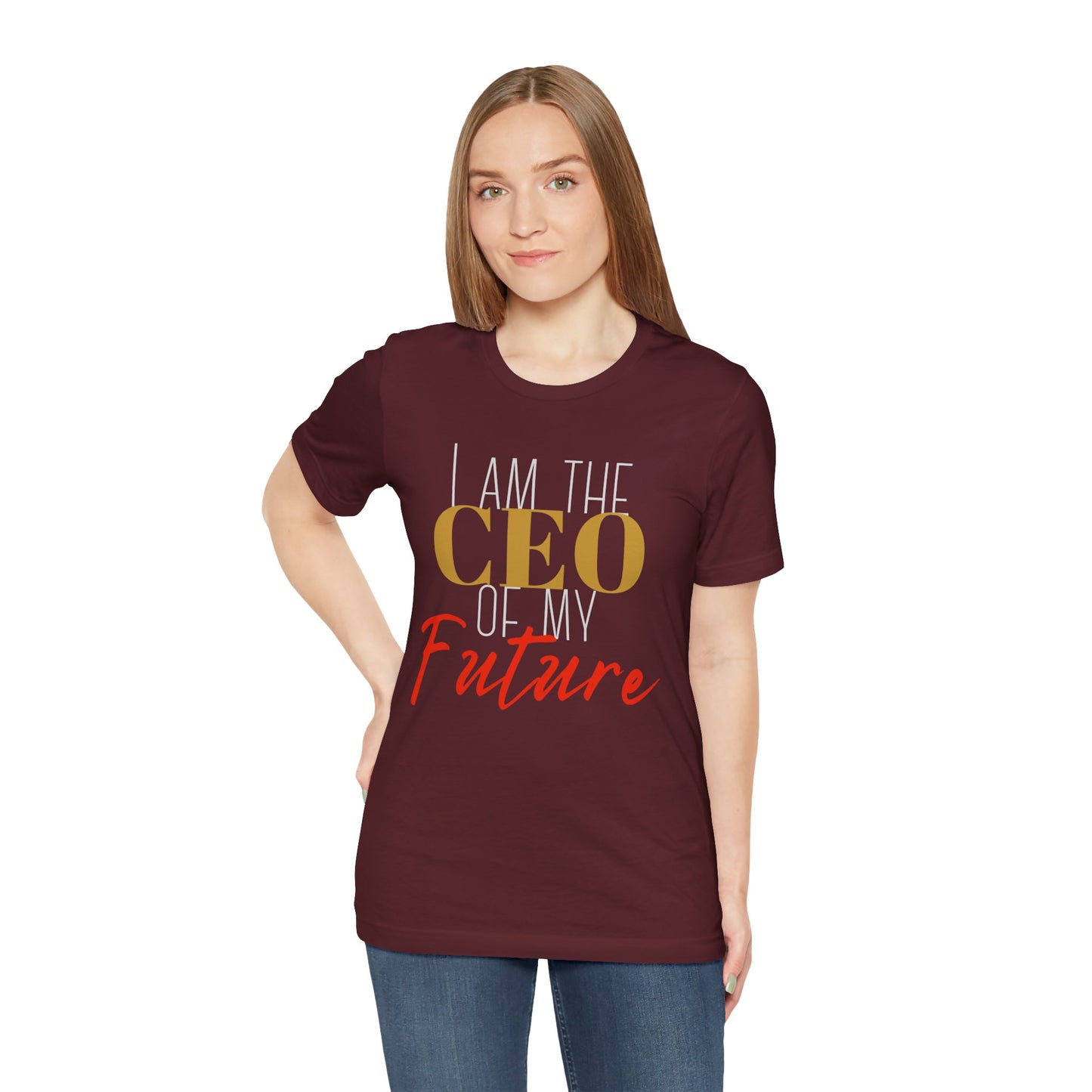 CEO of my future Unisex Jersey Short Sleeve Tee (white print )