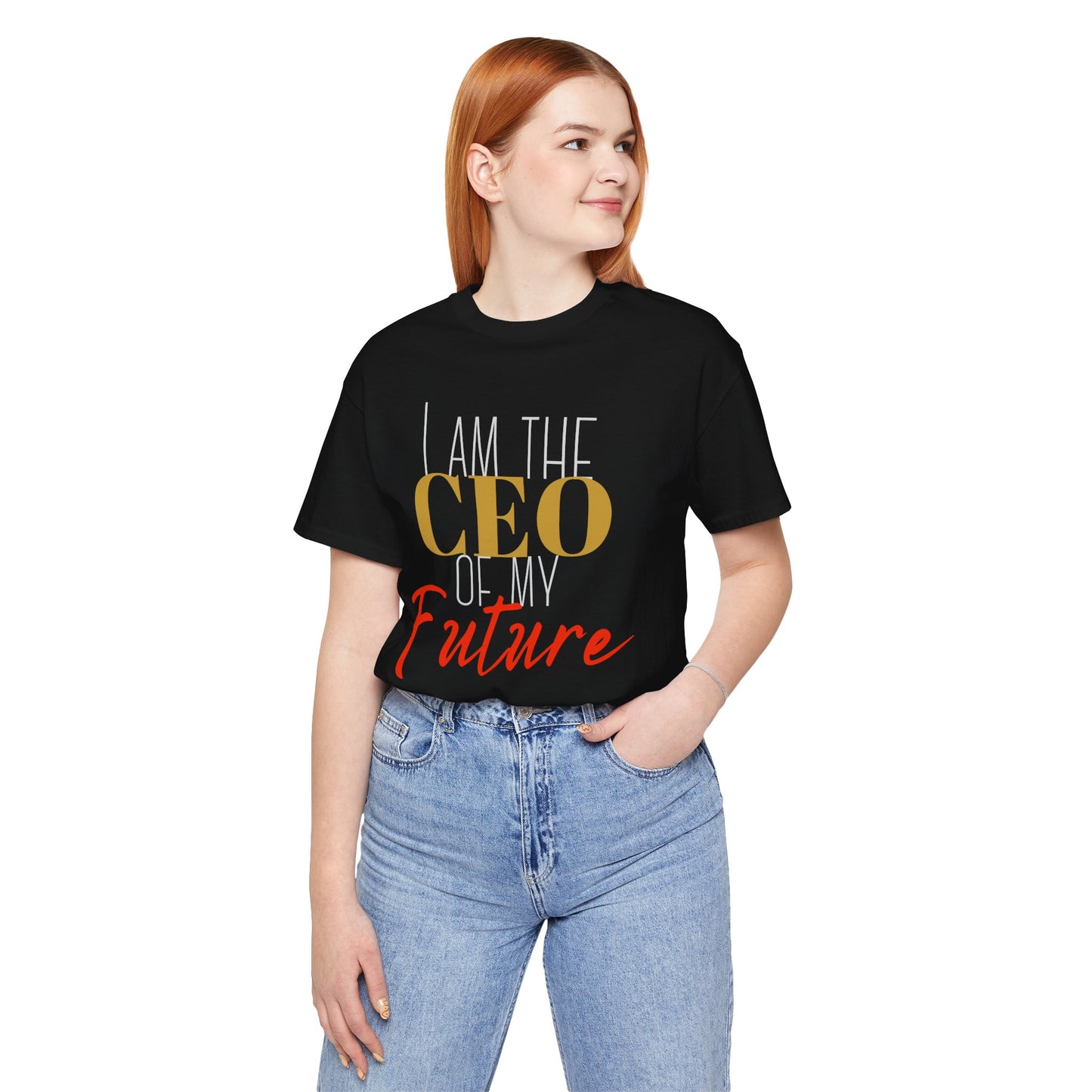 CEO of my future Unisex Jersey Short Sleeve Tee (white print )
