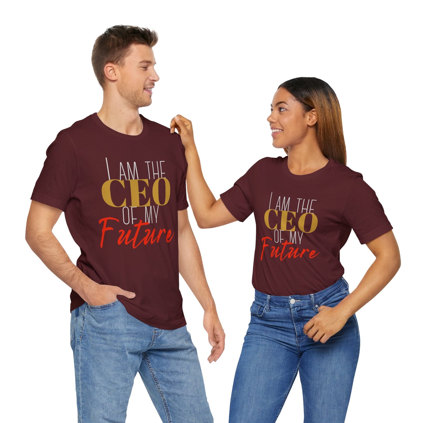 CEO of my future Unisex Jersey Short Sleeve Tee (white print )