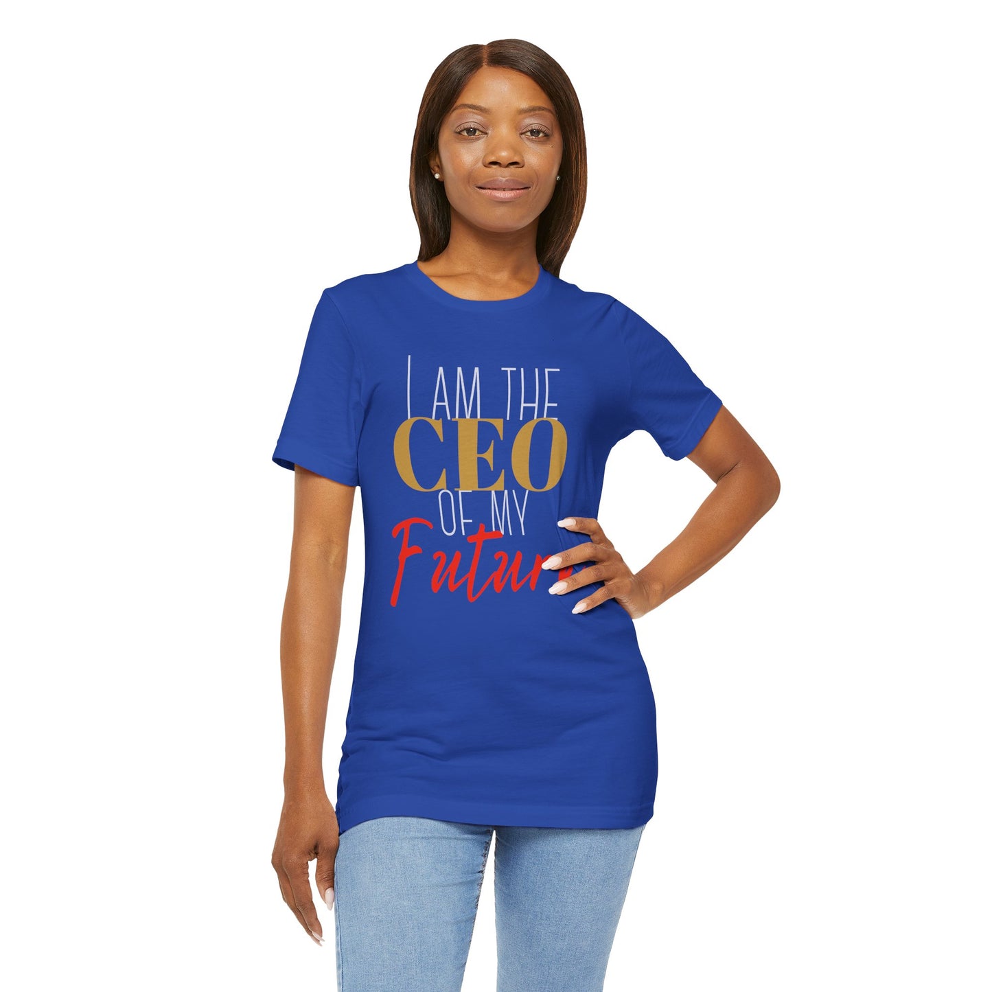 CEO of my future Unisex Jersey Short Sleeve Tee (white print )