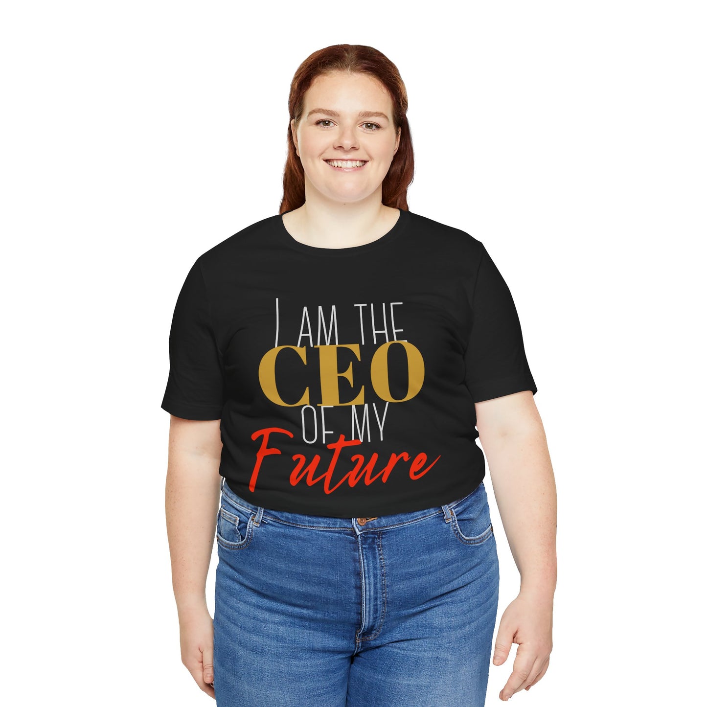 CEO of my future Unisex Jersey Short Sleeve Tee (white print )