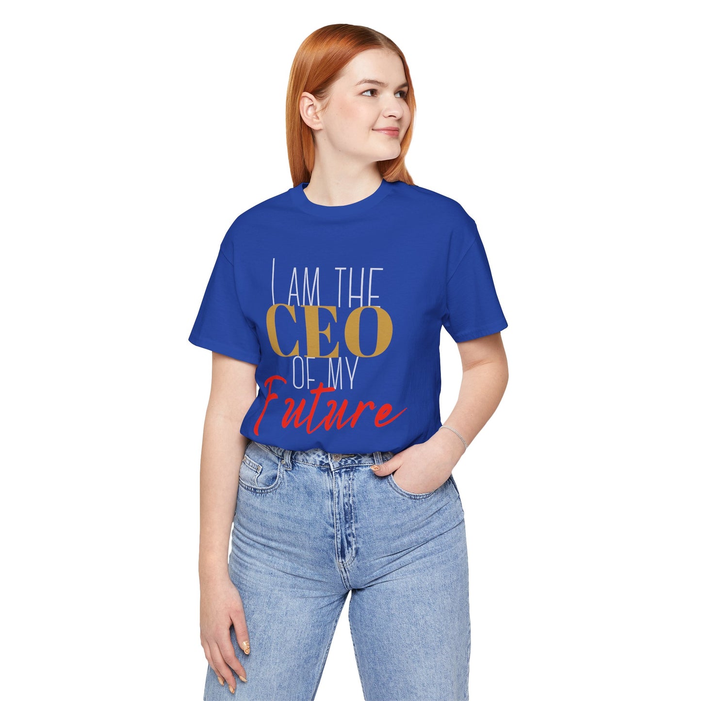 CEO of my future Unisex Jersey Short Sleeve Tee (white print )