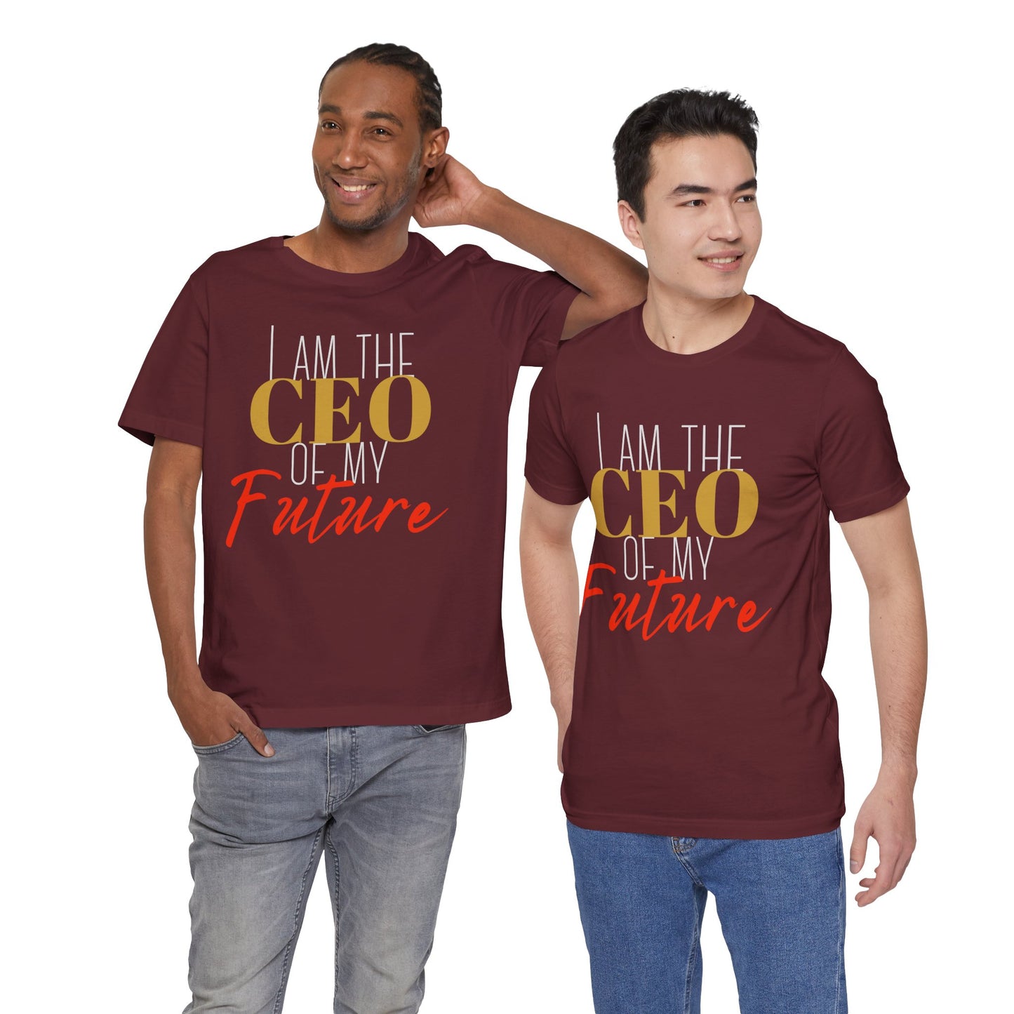 CEO of my future Unisex Jersey Short Sleeve Tee (white print )