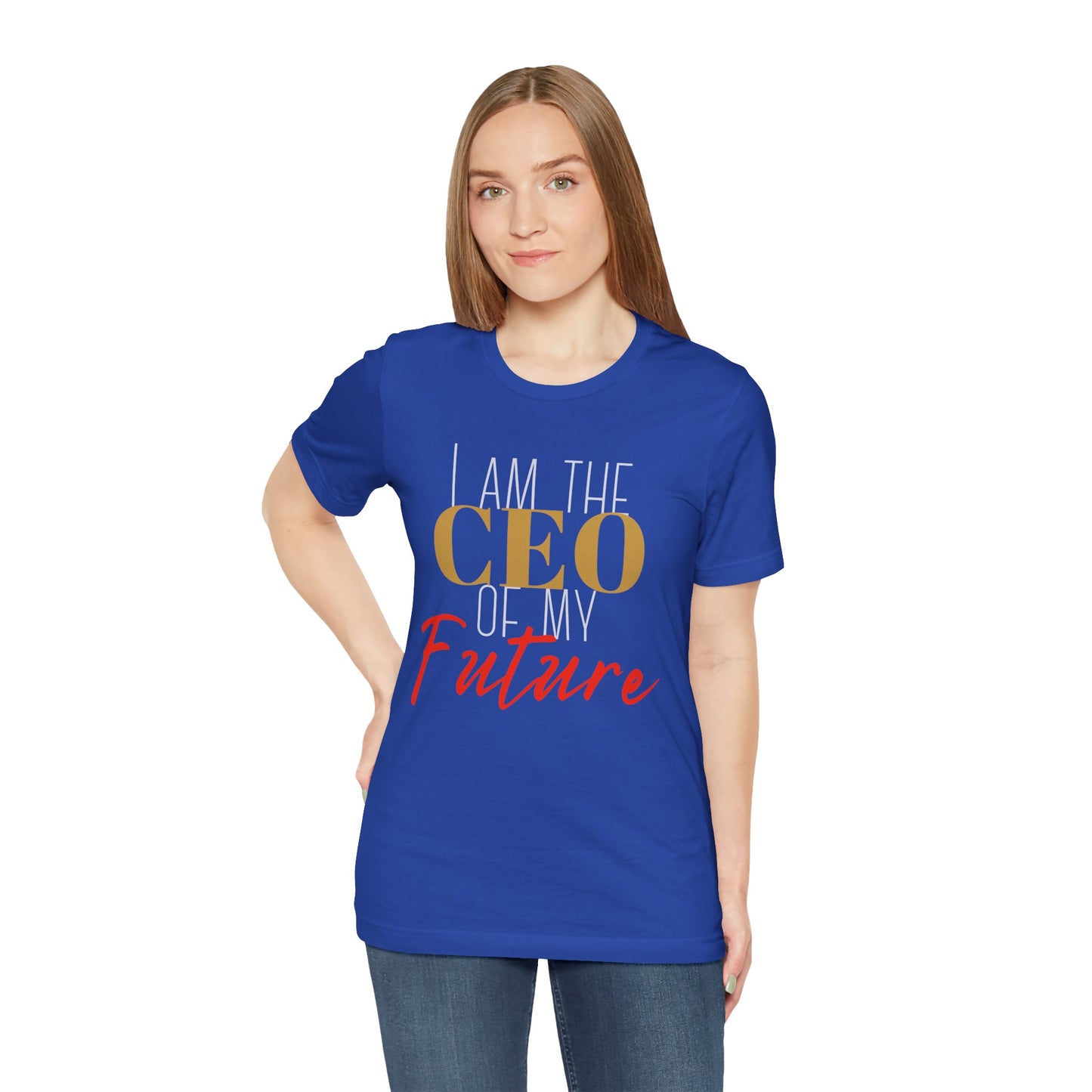 CEO of my future Unisex Jersey Short Sleeve Tee (white print )