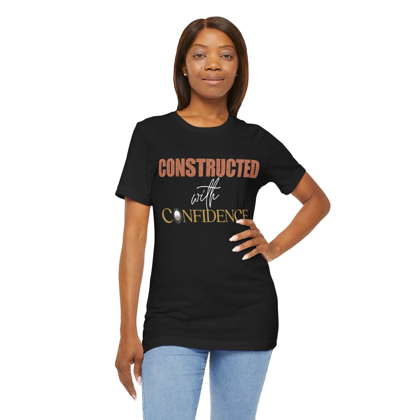 Constructed in Confidence Unisex Jersey Short Sleeve Tee