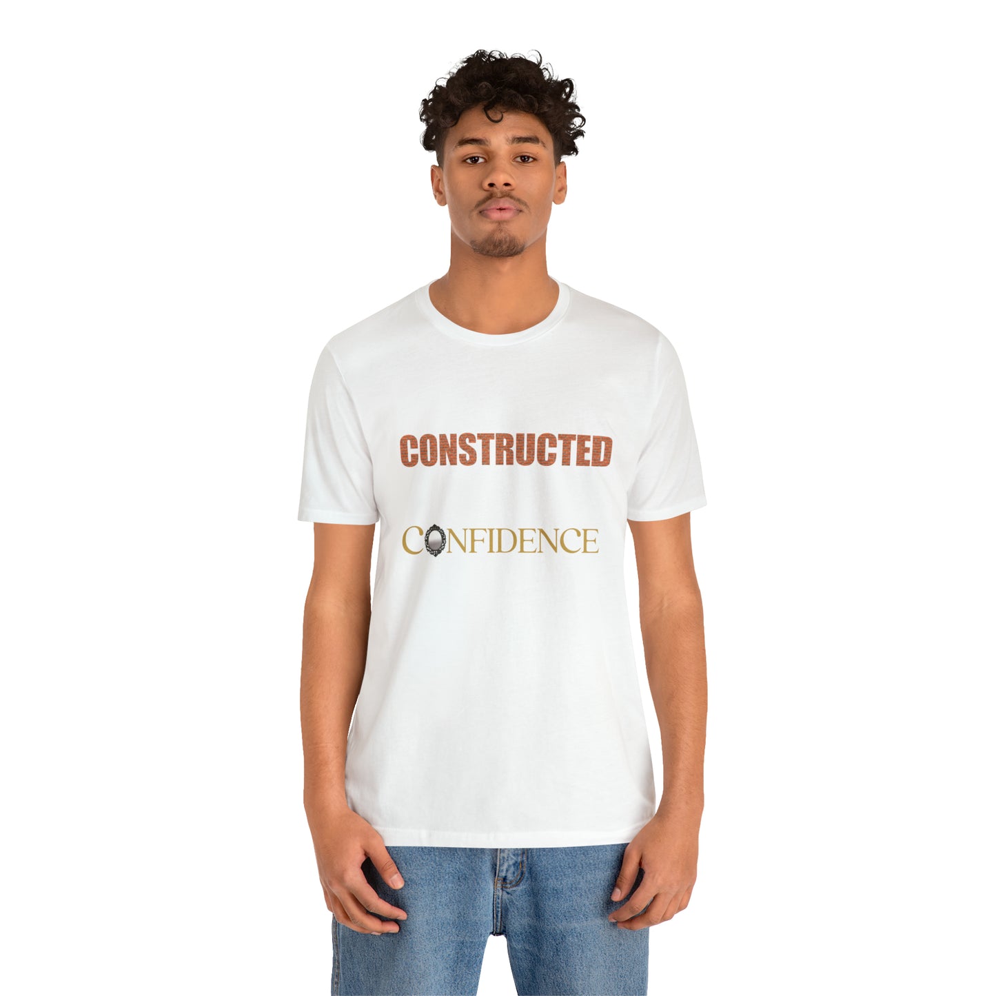 Constructed with confidence Unisex Jersey Short Sleeve Tee