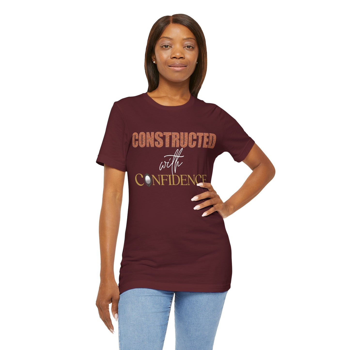 Constructed in Confidence Unisex Jersey Short Sleeve Tee